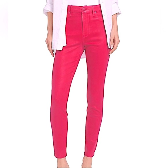 Salt Works Red Coated Denim Jeans Stretch Mid-Rise Classic Style Size 10 - Picture 12 of 12